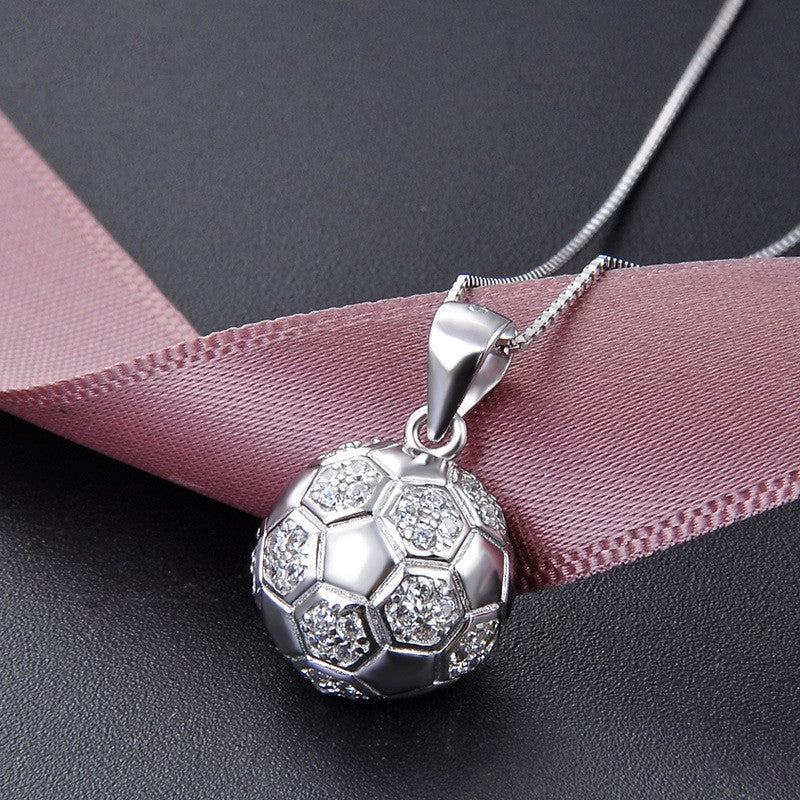 Sparkling Soccer Ball Necklace