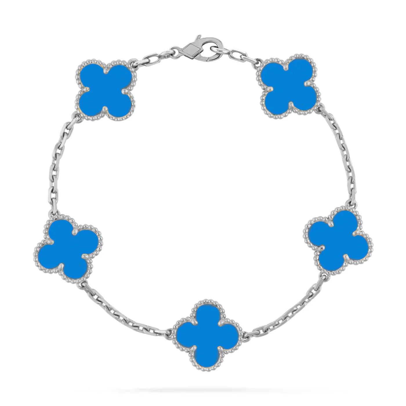 Clover Bracelet - Blue (silver)