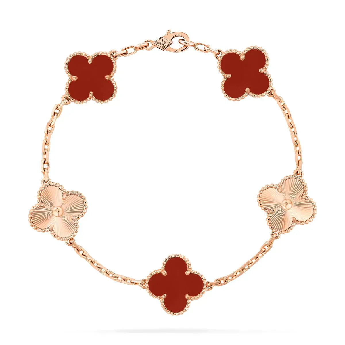 Clover Bracelet - Rosey Gold