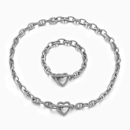 Athens Heart Toggle Jewelry Set