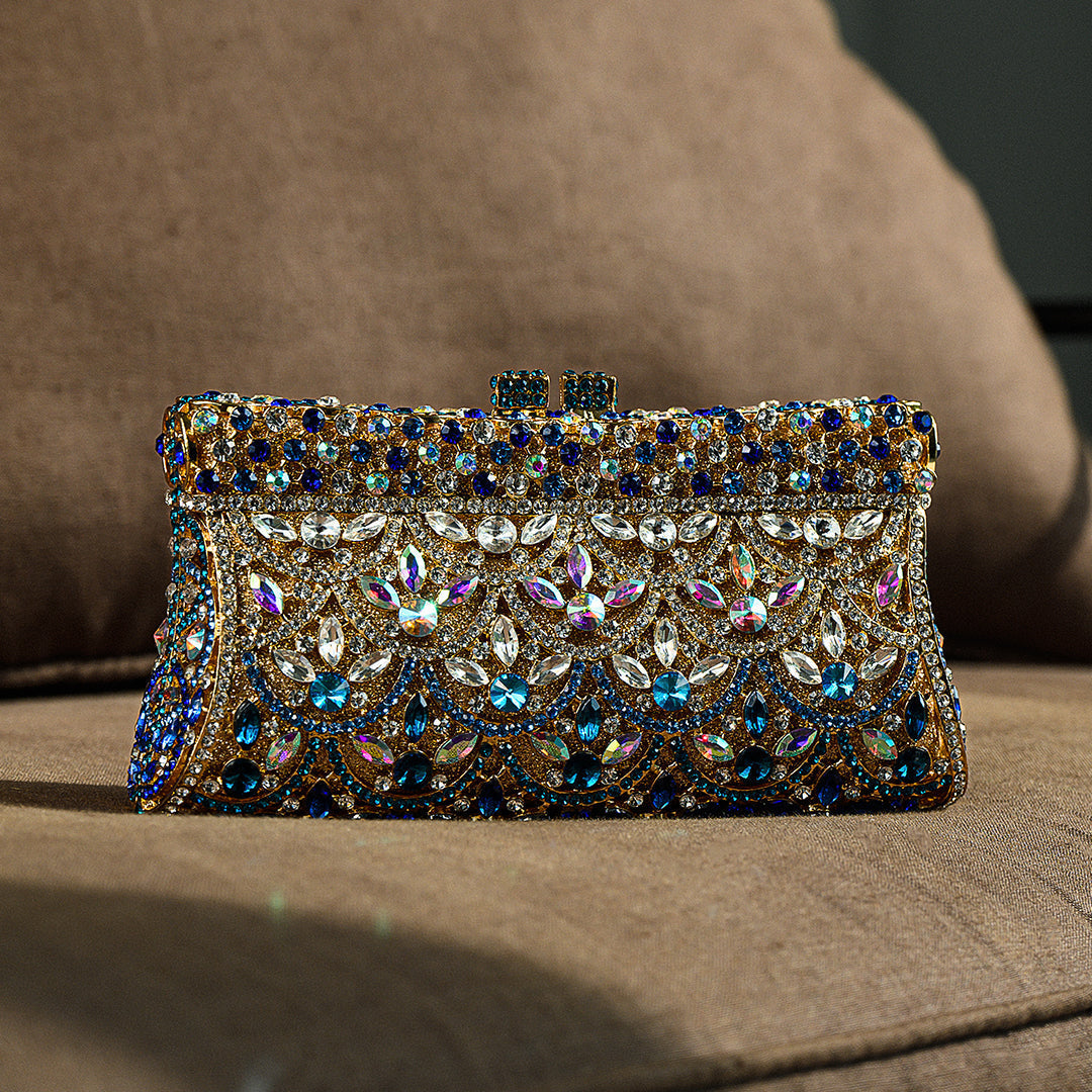 Aubrielle Diamond-Encrusted Clutch Bag