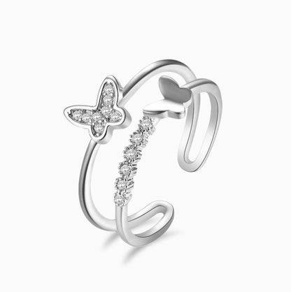 Double Butterfly Ring