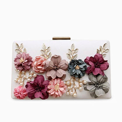 Juliet Evening Flower Clutch Bag