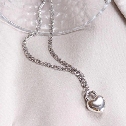 Lustrous Heart Locket Necklace