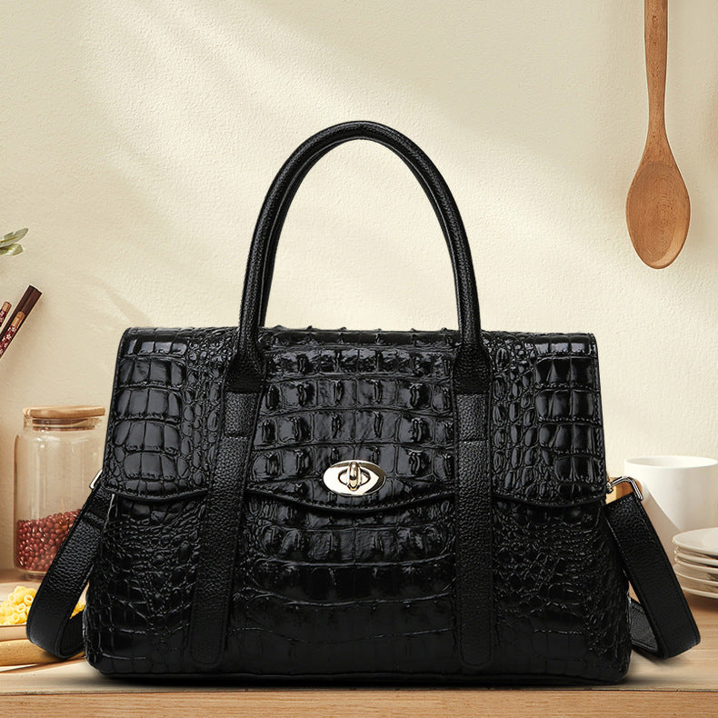 Leocadia Crocodile Pattern Medium Tote Bag