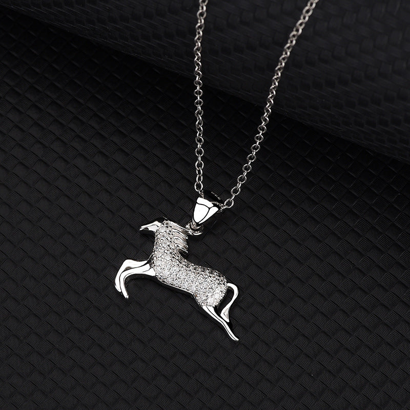 Sparkling Horse Necklace