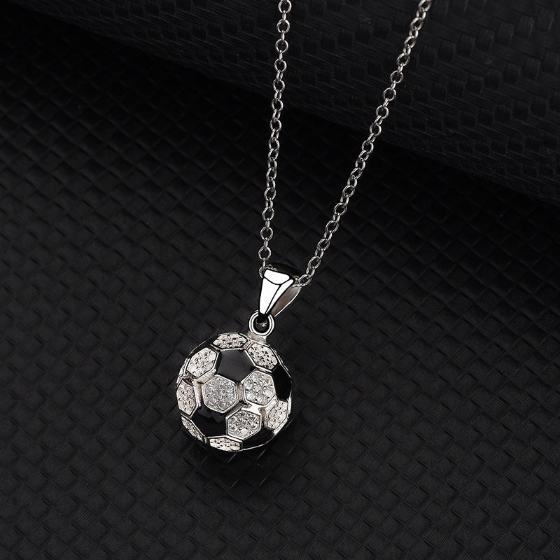 Shimmering Soccer Ball Necklace