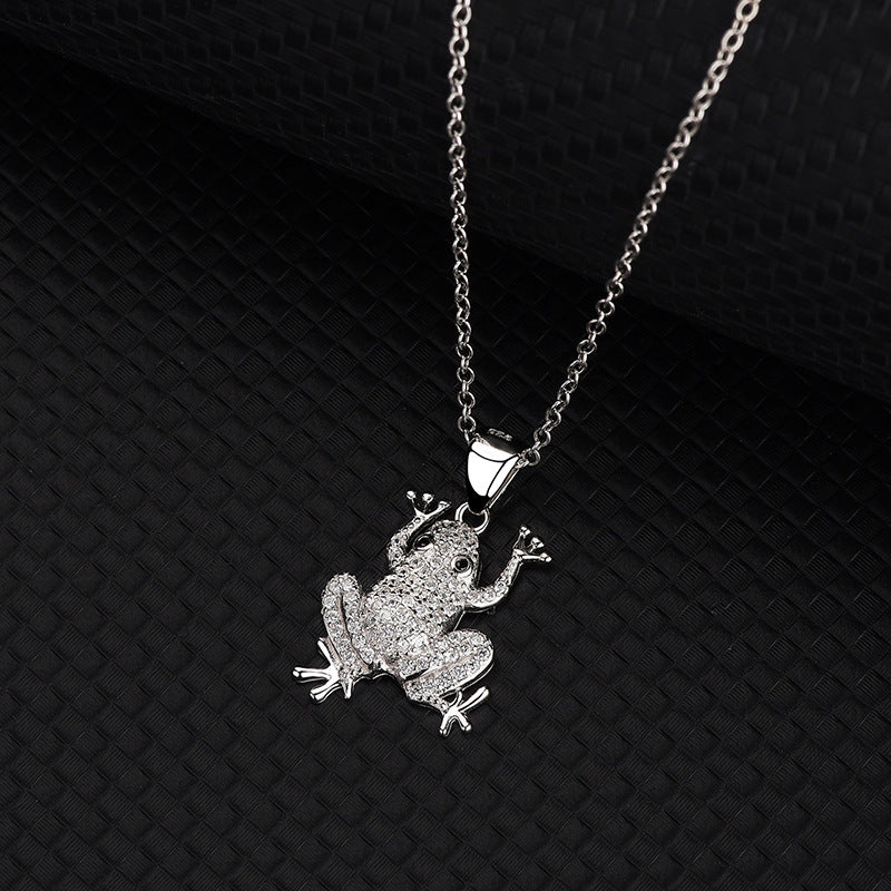 Sparkling Frog Necklace