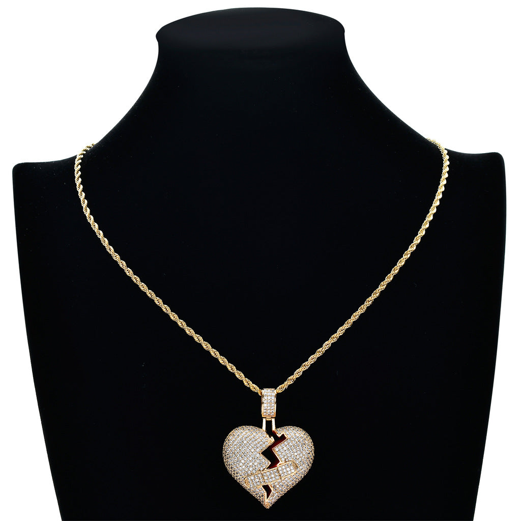 Sparkling Bandaged Heart Necklace