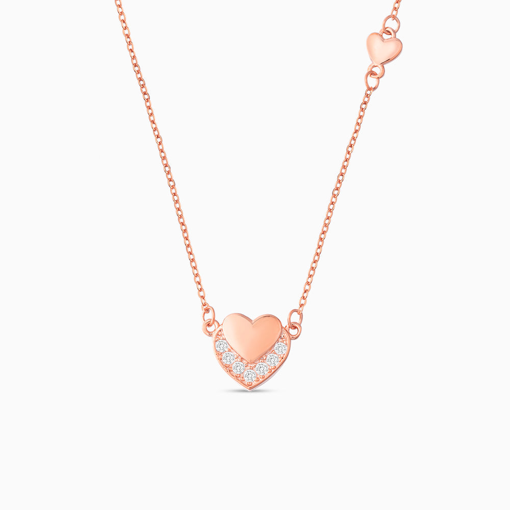 Sparkling Heart in Heart Necklace