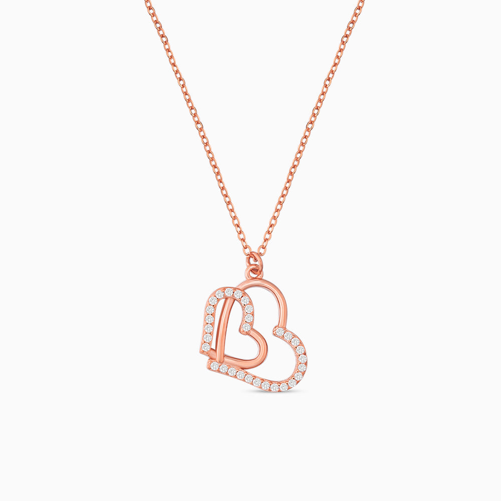 Sparkling Interlocking Hearts Necklace