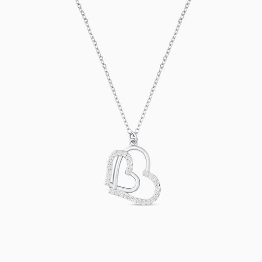 Sparkling Interlocking Hearts Necklace