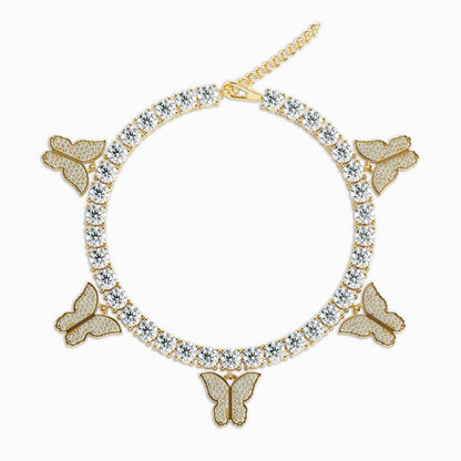 Sparkling Butterflies Tennis Anklet