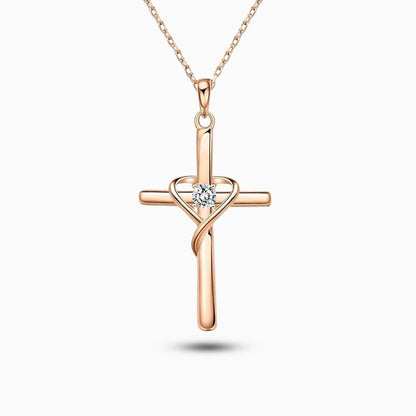 Heart Cross Necklace