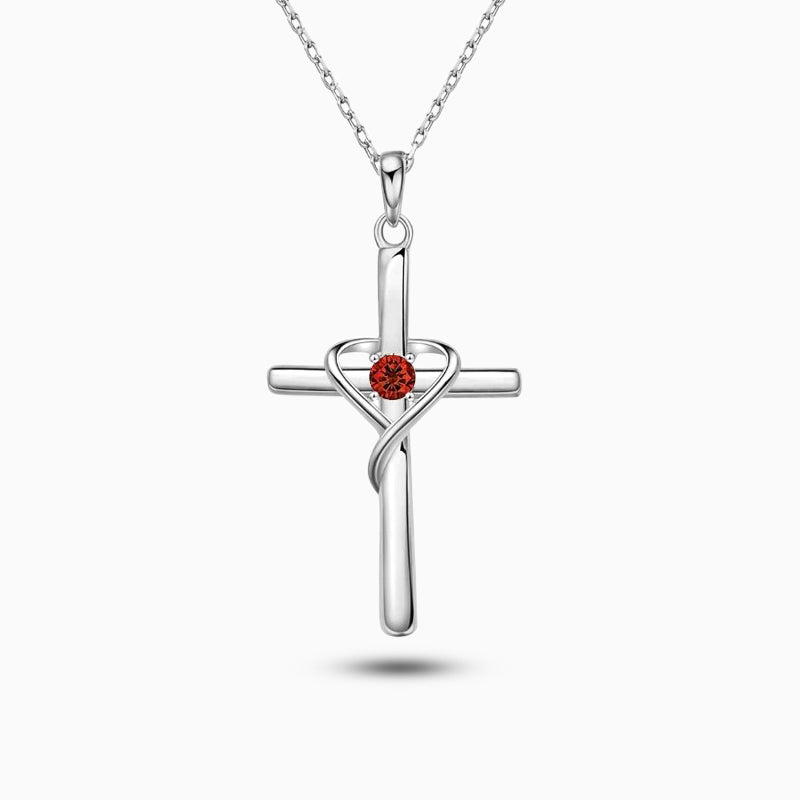 Heart Cross Necklace