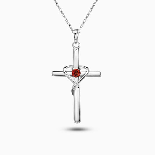 Heart Cross Necklace