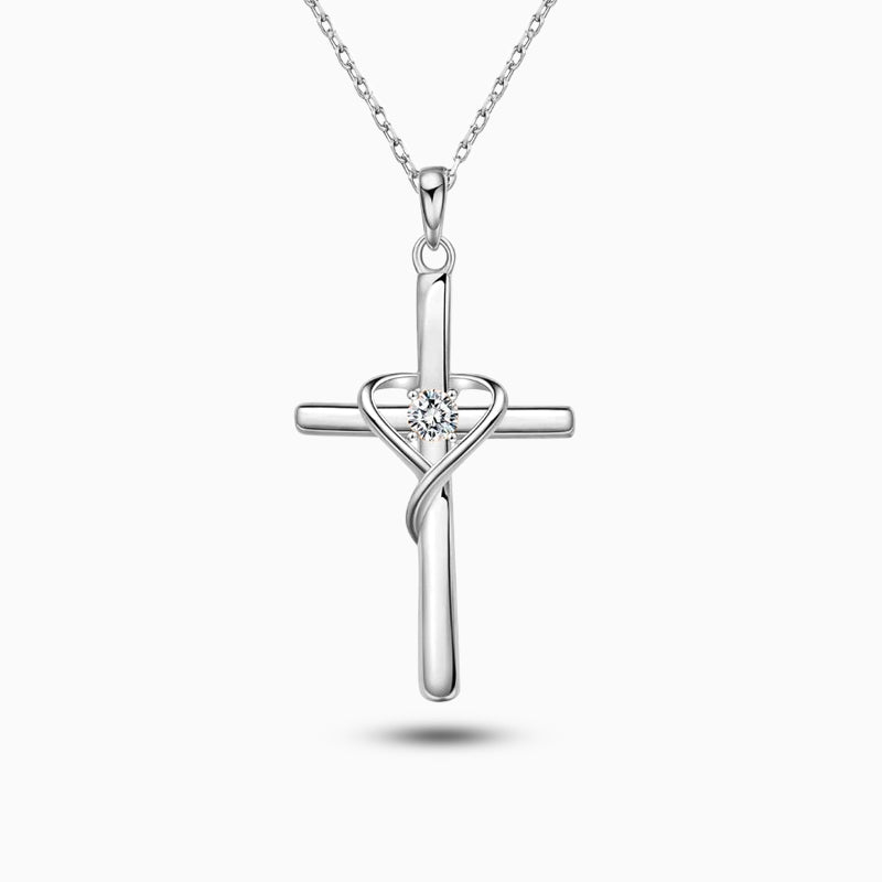 Heart Cross Necklace