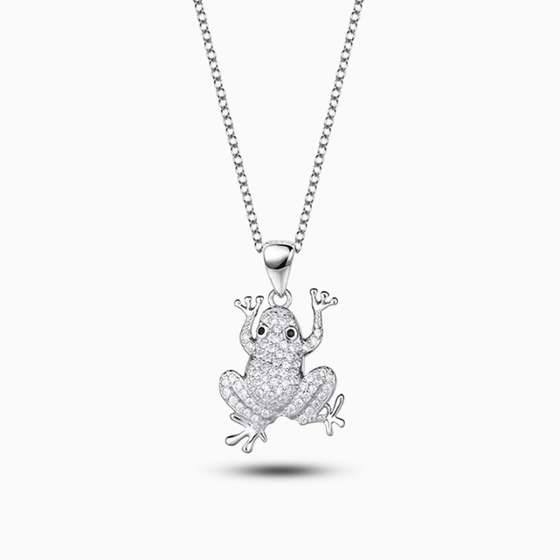 Sparkling Frog Necklace