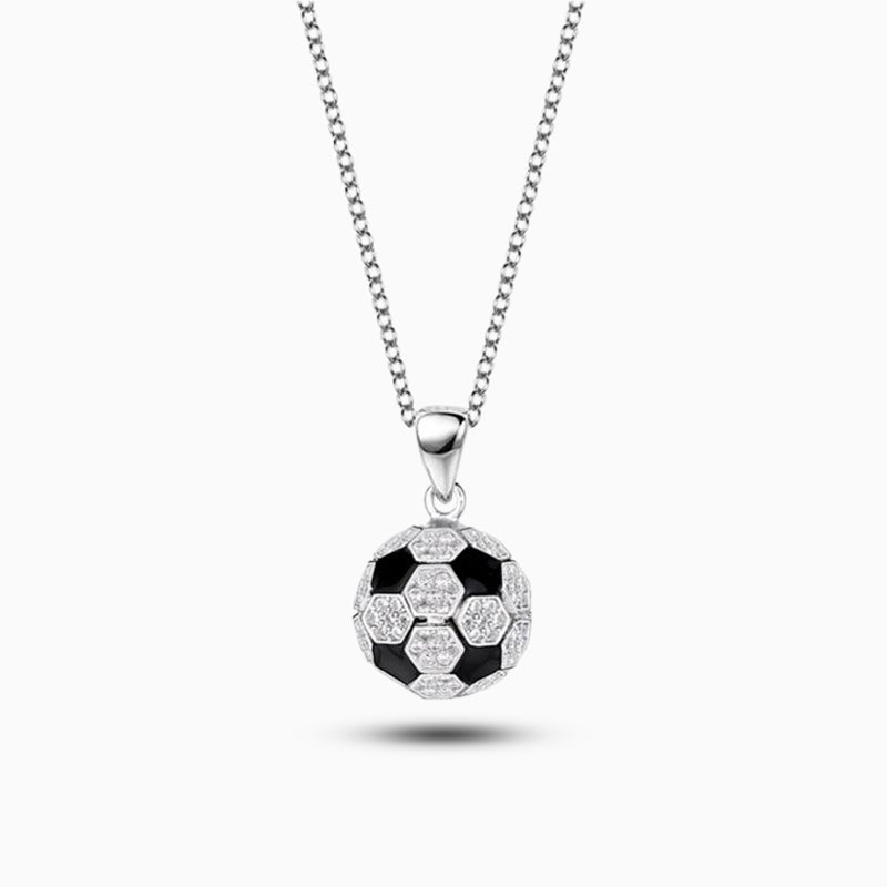 Shimmering Soccer Ball Necklace