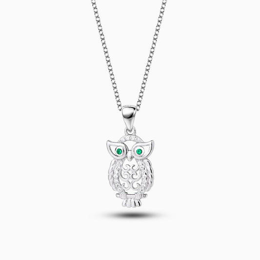 Shimmering Owl Necklace