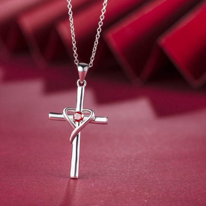 Heart Cross Necklace