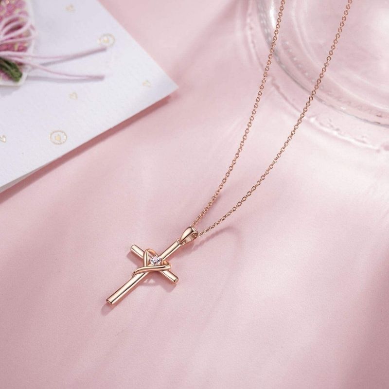 Heart Cross Necklace