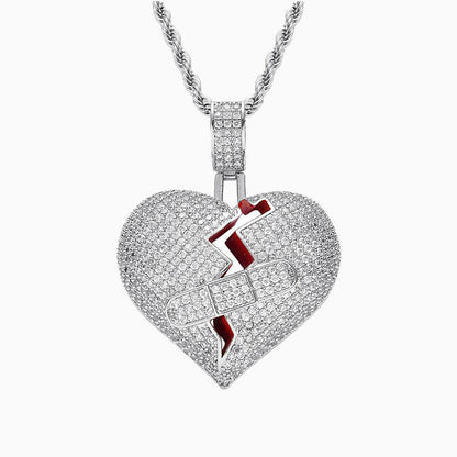 Sparkling Bandaged Heart Necklace