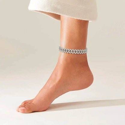 Lustrous Cuban Anklet