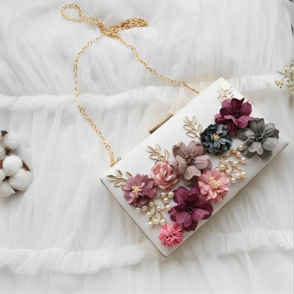 Juliet Evening Flower Clutch Bag