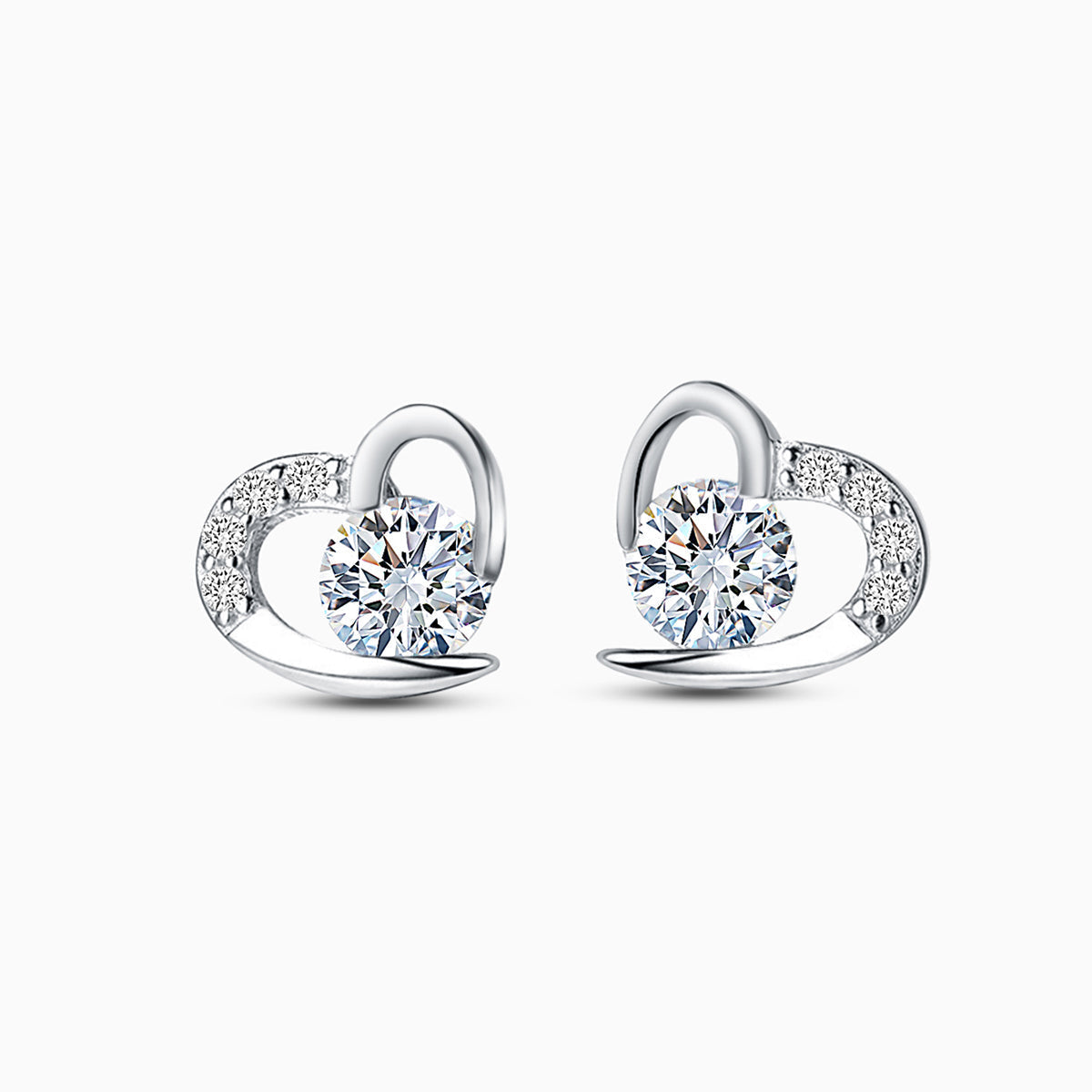 Sparkling Love Stud Earrings