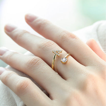 Sparkling Initial Ring