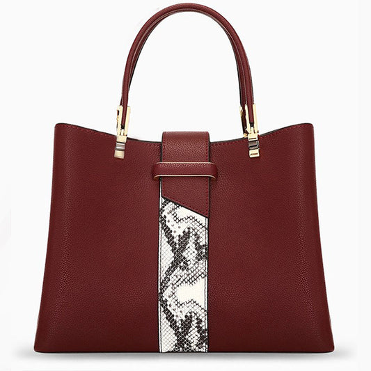 Marie Snake Skin Textured Medium Tote Bag