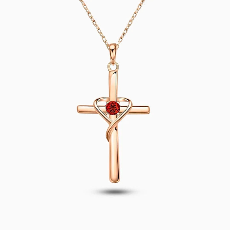 Heart Cross Necklace