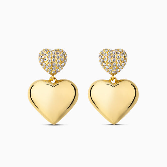 Saint Heart Pendant Earrings